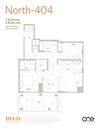 North - 404 Floor Plan North - 404 Floor Plan at BLVD Beltline, Alberta